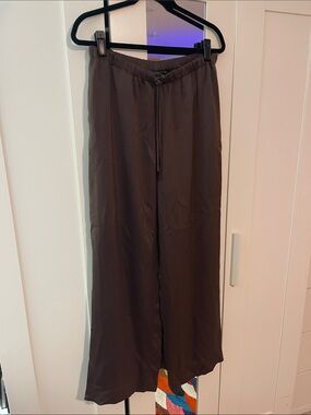 Banana Republic Men's Wide-Leg Drawstring Pants - Brown